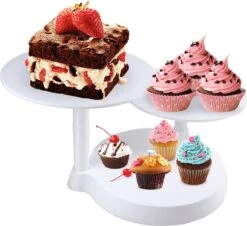 UTEN - Taartplateau Wit - Taartplateau 3 Lagen - Taartplateau Met Voet - Diameter Van Ø28cm,28cm,29cm - Afneembare Taartplateau - Ideaal Voor Het Snijden En Maken Van Taarten -KitchenAids Winkel 1200x1098 1