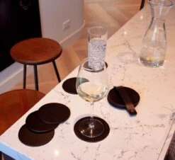 Brute Strength - Onderzetters Voor Glazen - Leer - Zwart - Rond - 10 Stuks -KitchenAids Winkel 1200x1099