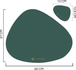 LUTCHOS Placemat Set - 12 Delig - Glorious Green - Lederlook - Waterafstotend - Krasbestendig -KitchenAids Winkel 1200x1115