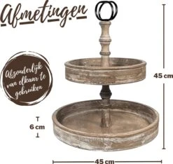 Pazzo Goods - Etagere - 2 Laags - Landelijk - Houten Etagere - 10 Pazzo Goods - Etagere - 2 Laags - Landelijk - Houten Etagere - -KitchenAids Winkel 1200x1136