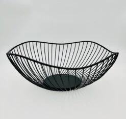 Maison Extravagante - Fruitschaal Nordic Black - Zwart - Decoratieve Schaal - Fruitmand - Ø26cm - Aluminium Draad