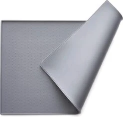 Buxibo - Siliconen Placemat Voor Voerbak Van Hond Of Kat - Waterdichte Placemat Voor Voer Huisdieren - Wasbaar - 30x47cm - Grijs -KitchenAids Winkel 1200x1141