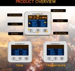 Aigostar 2-in-1 Magnetische Digitale Kern Thermometer Met Keuken Timer Alarm -0-250 Graden Celcius - Magnetische Vloeistof/Vlees Temperatuurmeter Met Meetsonde Draad & Kook Timer -KitchenAids Winkel 1200x1142 4