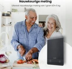 Formilo Digitale Precisie Keukenweegschaal - Weegschaal Keuken Met Tarra Functie - 1gr Tot 5kg - Inclusief Batterijen - Zwart -KitchenAids Winkel 1200x1147