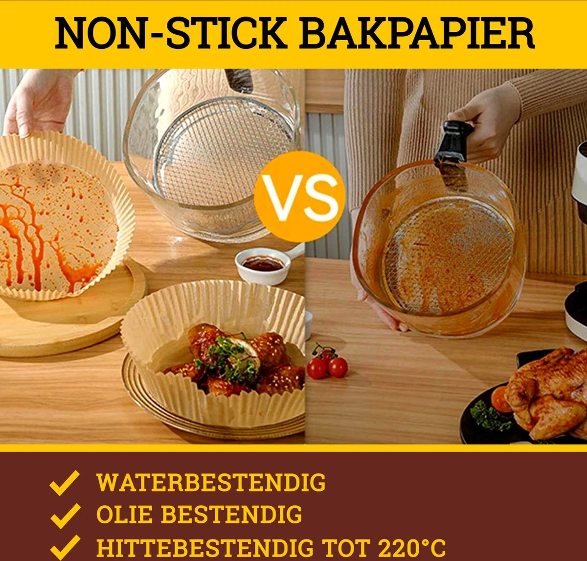 Beyeza Airfryer XL En XXL Bakpapier - Airfryer Accesoires - 20 Tot 23 Cm - Wegwerpbakjes - Papier Bakjes - 100 Stuks 10 Beyeza Airfryer XL En XXL Bakpapier - Airfryer Accesoires - 20 Tot 23 Cm - Wegwerpbakjes - Papier Bakjes - 100 Stuks - Afbeelding 8