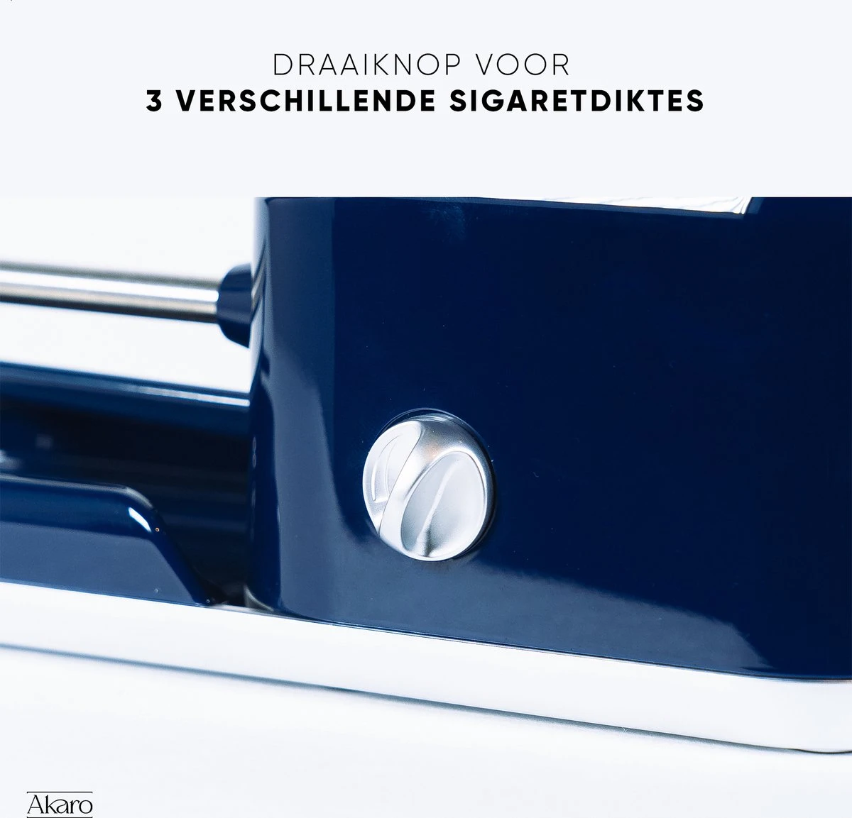 Akaro Elektrische Sigarettenmaker - Blauw - 3 Standen - Opvangbak - Tabaktrechter - Sigaretten Maker Electrisch - Sigaretten Maker - Electrische Sigarettenmachine 5 Akaro Elektrische Sigarettenmaker - Blauw - 3 Standen - Opvangbak - Tabaktrechter - Sigaretten Maker Electrisch - Sigaretten Maker - Electrische Sigarettenmachine - Afbeelding 3