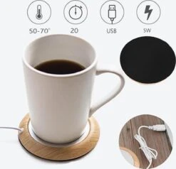 Merkloos Cup Warmer Met USB Aansluiting - Geschikt Voor Bekers En Glazen - Mok Warmer - Houd Uw Drinken Ca. 70℃ - Verwarmende Onderzetter - Thuiswerken – Relatiegeschenk - Kopjeswarmer - Mug Warmer - Onderzetter – Koffie Warmer – Thee Warmer – -KitchenAids Winkel 1200x1154 1