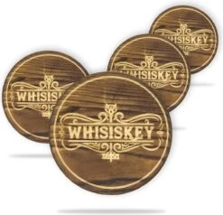 Whisiskey Onderzetters - Hout - Whisky Onderzetter - Onderzetters Voor Glazen - Onderzetters Design - Whiskey Glazen - Cadeau Voor Man & Vrouw -KitchenAids Winkel 1200x1155 1