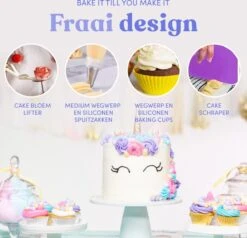 Merkloos Taart Decoratie Bakset - 407 Delig - Spuitzak Met Spuitmondjes - Taartplateau - Taartvorm - Taarttopper -KitchenAids Winkel 1200x1157 4
