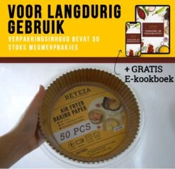 Beyeza Airfryer Bakpapier - Geschikt Voor Airfryer XL En XXL - Wegwerpbakjes - 20 Tot 23cm - 50 Stuks -KitchenAids Winkel 1200x1160 7