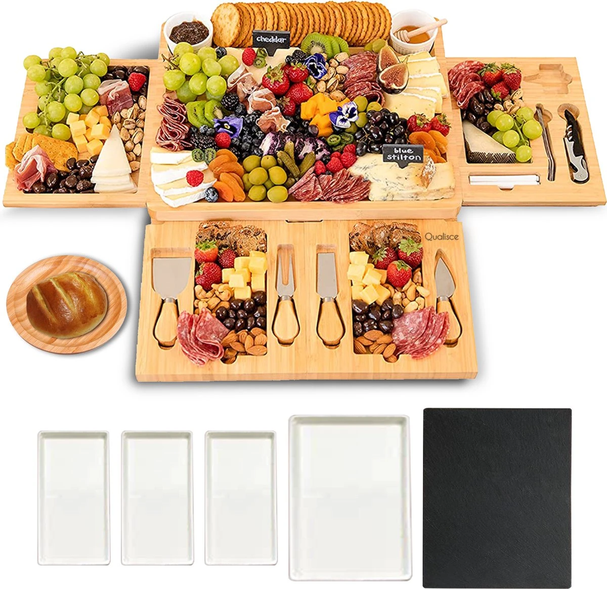 Hermanos® Digitale Precisie Keukenweegschaal - Weegschaal Keuken - 1 Gr Tot 15 Kg - Tarra Functie - Bluetooth Met Voedingsapp - Incl. Batterijen - RVS 3 Hermanos® Digitale Precisie Keukenweegschaal - Weegschaal Keuken - 1 Gr Tot 15 Kg - Tarra Functie - Bluetooth Met Voedingsapp - Incl. Batterijen - RVS