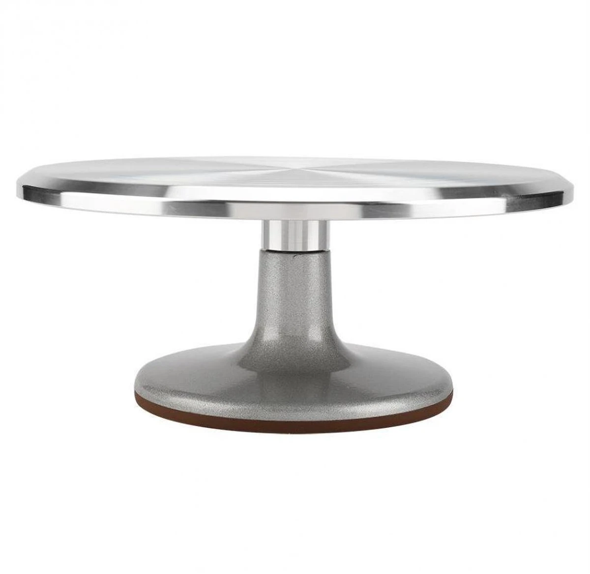 Krumble Taartplateau Draaibaar RVS / Diameter Van Ø31cm / Ideaal Voor Het Snijden En Maken Van Taarten - Geborsteld Chroom 3 Krumble Taartplateau Draaibaar RVS / Diameter Van Ø31cm / Ideaal Voor Het Snijden En Maken Van Taarten - Geborsteld Chroom