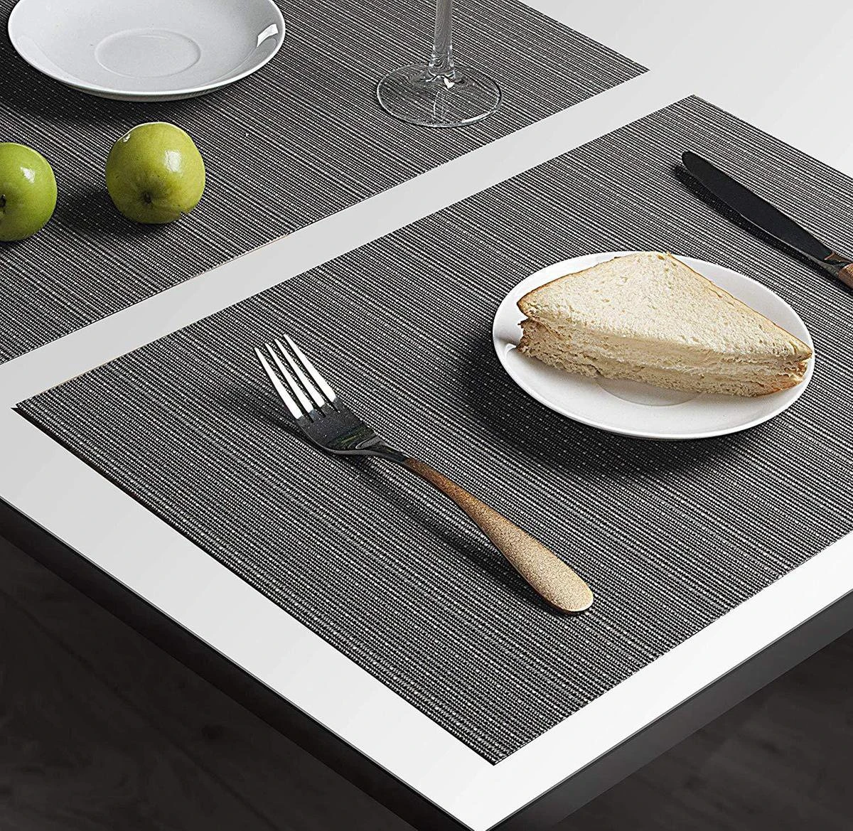 Merkloos Placemats | Set Van 6 Stuks | Antraciet |30 X 45cm | Anti-slip |Hittebestendig |Onderhoudsvriendelijk 7 Merkloos Placemats | Set Van 6 Stuks | Antraciet |30 X 45cm | Anti-slip |Hittebestendig |Onderhoudsvriendelijk - Afbeelding 5
