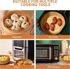 Airfryer Bakpapier - Wegwerpbakjes 100 Stuks - 16-20 Cm Bakpapier - Airfryer Accessoires - Wegwerpbakjes - Papier Bakjes -KitchenAids Winkel 1200x1169 4