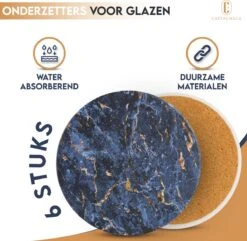 Castagnola Keramische Onderzetters Met Houder – Onderzetters Voor Glazen – Onderzetters Design – Onderzettersset – Drink Onderzetters – Keramisch – Kurk – Set Van 6 – Blauw/Goud 15 Castagnola Keramische Onderzetters Met Houder – Onderzetters Voor Glazen – Onderzetters Design – Onderzettersset – Drink Onderzetters – Keramisch – Kurk – Set Van 6 – Blauw/Goud -KitchenAids Winkel 1200x1172