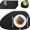 KitchenLove Placemats Set Van 6 - Vilt Stof - 31 X 38 Cm - Anti Slip Placemat - Hittebestendig - Rond - Zwart -KitchenAids Winkel 1200x1173