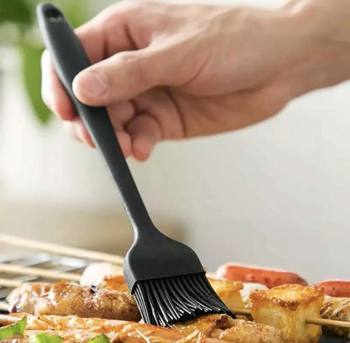 Siliconen Bakkwast Zwart - Set Van 2 - BBQ Kwast - Marinade Kwast- Insmeer Kwast- Barbecue Kwast - Vaatwasser Bestendig 6 Siliconen Bakkwast Zwart - Set Van 2 - BBQ Kwast - Marinade Kwast- Insmeer Kwast- Barbecue Kwast - Vaatwasser Bestendig - Afbeelding 4