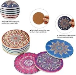 Onderzetters - Set Van 6 - Rond - Onderzetters Voor Glazen - Bohemian - Oosterse - Mandala Design - Coasters - Moederdag Cadeau -KitchenAids Winkel 1200x1175 1