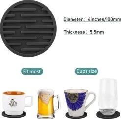 BOTC Onderzetters Met Houder - Siliconen Onderzetters Set Van 4 - Onderleggers Voor Glazen - Glasonderzetters Voor Op Tafel - Coasters -KitchenAids Winkel 1200x1177 6