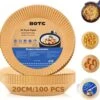 Airfryer Bakpapier - Wegwerpbakjes 100 Stuks - 16-20 Cm Bakpapier - Airfryer Accessoires - Wegwerpbakjes - Papier Bakjes