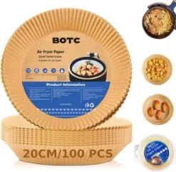Airfryer Bakpapier - Wegwerpbakjes 100 Stuks - 16-20 Cm Bakpapier - Airfryer Accessoires - Wegwerpbakjes - Papier Bakjes