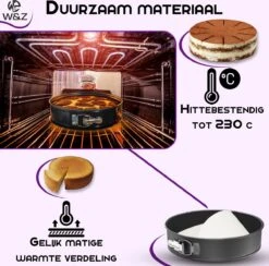 W&Z 6-delige Bakvorm Set - Springvorm - Cakevorm - Bakvormen - Taartvorm - 60 Bakpapieren -KitchenAids Winkel 1200x1183 5