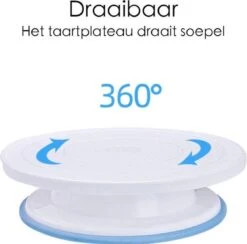 Jumalu Taartplateau - Draaibaar Taartplateau Anti-slip - Draaiplateau Taart –Turntable Cake - Taartplateau - Draaitafel -KitchenAids Winkel 1200x1184 6