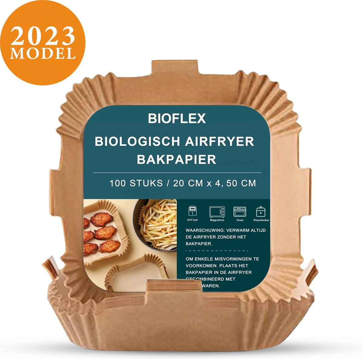 Bioflex Airfryer Bakpapier - Wegwerpbakjes 20 Tot 25cm - XXL - Airfryer Accessoires - 100 Stuks 3 Bioflex Airfryer Bakpapier - Wegwerpbakjes 20 Tot 25cm - XXL - Airfryer Accessoires - 100 Stuks