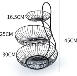 YNONA Fruitschaal - 3 Laags - Zwart - Fruitmand - Fruitmand Metaal - Etagère - Decoratie Schaal 24 YNONA Fruitschaal - 3 Laags - Zwart - Fruitmand - Fruitmand Metaal - Etagère - Decoratie Schaal -KitchenAids Winkel 1200x1190 10