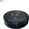 Onderzetters Voor Glazen - Leren Onderzetters - Onderzetters - Zwart / Goud - Marmer Look - 6 Stuks - Inclusief Luxe Houder -KitchenAids Winkel 1200x1190 9
