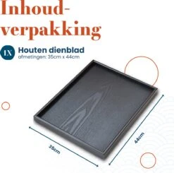 MIRO Houten Dienblad Rechthoekig - Decoratieve Dienbladen - Serveerblad - Sierblad - 35 X 44 CM - Zwart -KitchenAids Winkel 1200x1192 9