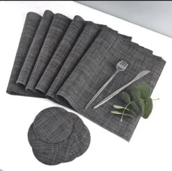 Merkloos De Millennials Duurzame Placemats 6+6 (gratis Coaster) - Zwart- Decoratie - Hittebestendig - Makkelijk Schoon - Fijngeweven PVC - Herbruikbare - Keukenaccessoires - Cadeau 17 Merkloos De Millennials Duurzame Placemats 6+6 (gratis Coaster) - Zwart- Decoratie - Hittebestendig - Makkelijk Schoon - Fijngeweven PVC - Herbruikbare - Keukenaccessoires - Cadeau -KitchenAids Winkel 1200x1194 3