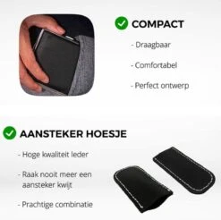 EYSLife Sigaretten Doosje + Aansteker Hoesje - Met Veerkrachige Houders - 20 Sigaretten - Leder - Extra Stevig - Roestvrij - Sigarettenhouder - Box / Opbergdoosje -KitchenAids Winkel 1200x1195 2