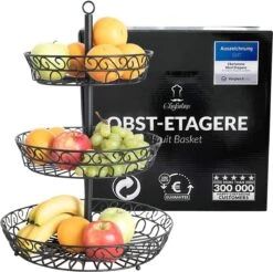 Chefarone Fruit Etagère 3 Laags - Fruitmand Metaal - Fruitschaal - Groentemand - Opberger - Zwart 19 Chefarone Fruit Etagère 3 Laags - Fruitmand Metaal - Fruitschaal - Groentemand - Opberger - Zwart -KitchenAids Winkel 1200x1195 9