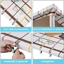 Promida 10 Tafelkleedklemmen – Stevige Tafelklemmen Voor Tafellaken - Tafelkleed Gewichtjes – RVS -KitchenAids Winkel 1200x1197 18