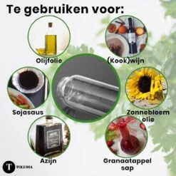 Tolussa Olijfolie Fles 500ML – Oliefles Glas Met Schenktuit – Anti-drup - Incl. Deksel 21 Tolussa Olijfolie Fles 500ML – Oliefles Glas Met Schenktuit – Anti-drup - Incl. Deksel -KitchenAids Winkel 1200x1198 1