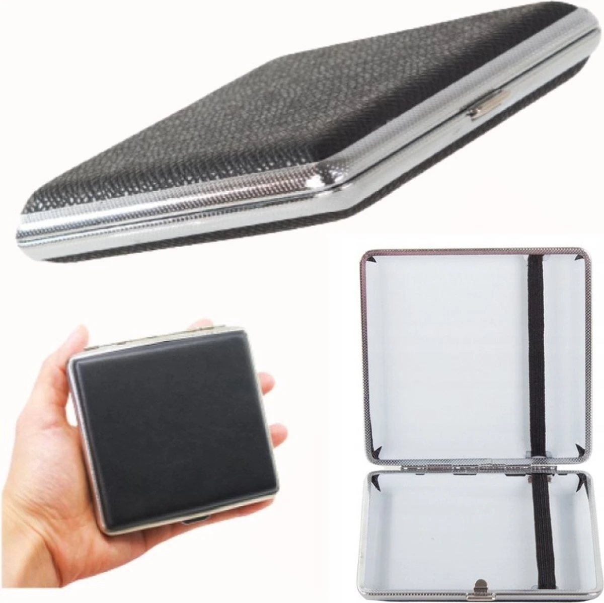 Merkloos Klassieke Sigarettenhouder Organizer Voor 20 Sigaretten - Sigarettendoos - Sigarettenkoker - Sigarettenbox 3 Merkloos Klassieke Sigarettenhouder Organizer Voor 20 Sigaretten - Sigarettendoos - Sigarettenkoker - Sigarettenbox