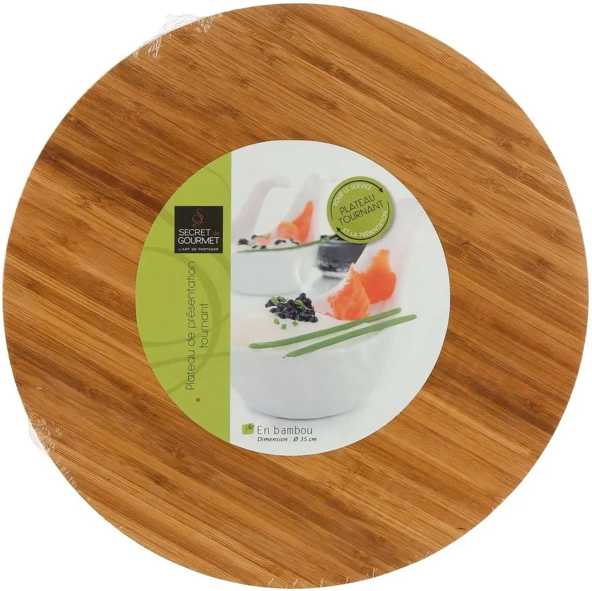 Secret De Gourmet Draaiplateau - Bamboe - D35 Cm 4 Secret De Gourmet Draaiplateau - Bamboe - D35 Cm - Afbeelding 2