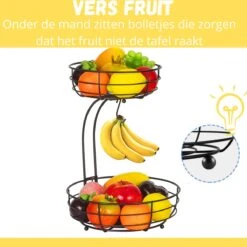 Tranic Fruitschaal - Fruitmand - Zwart Metaal - Etagere - Keuken Organizer 16 Tranic Fruitschaal - Fruitmand - Zwart Metaal - Etagere - Keuken Organizer -KitchenAids Winkel 1200x1198 25
