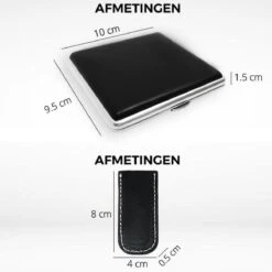 EYSLife Sigaretten Doosje + Aansteker Hoesje - Met Veerkrachige Houders - 20 Sigaretten - Leder - Extra Stevig - Roestvrij - Sigarettenhouder - Box / Opbergdoosje -KitchenAids Winkel 1200x1198 8