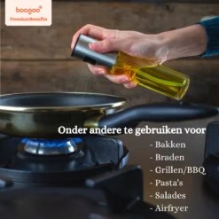 BooGoo® - Olijfolie Sprayer Deluxe - Olijfolie Fles Verstuiver Voor Keuken - Cooking Spray - Oliespray - Bbq Accesoires - Oliefles - Bakspray 17 BooGoo® - Olijfolie Sprayer Deluxe - Olijfolie Fles Verstuiver Voor Keuken - Cooking Spray - Oliespray - Bbq Accesoires - Oliefles - Bakspray -KitchenAids Winkel 1200x1199 10