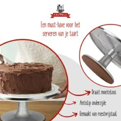 Krumble Taartplateau Draaibaar RVS / Diameter Van Ø31cm / Ideaal Voor Het Snijden En Maken Van Taarten - Geborsteld Chroom 13 Krumble Taartplateau Draaibaar RVS / Diameter Van Ø31cm / Ideaal Voor Het Snijden En Maken Van Taarten - Geborsteld Chroom -KitchenAids Winkel 1200x1200 1075