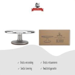 Krumble Taartplateau Draaibaar RVS / Diameter Van Ø31cm / Ideaal Voor Het Snijden En Maken Van Taarten - Geborsteld Chroom 15 Krumble Taartplateau Draaibaar RVS / Diameter Van Ø31cm / Ideaal Voor Het Snijden En Maken Van Taarten - Geborsteld Chroom -KitchenAids Winkel 1200x1200 1077