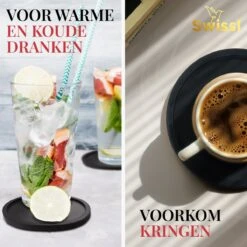 Onderzetters Voor Glazen Swissl – Anti Slip Siliconen – 6 Stuks -KitchenAids Winkel 1200x1200 152