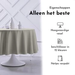 Today Rond Tafelkleed- Tafellaken - Ø180cm - Polyester - Dune - Zandkleur 12 Today Rond Tafelkleed- Tafellaken - Ø180cm - Polyester - Dune - Zandkleur -KitchenAids Winkel 1200x1200 326