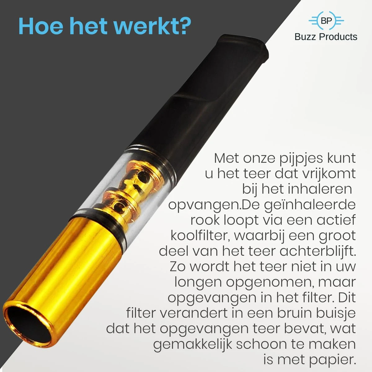 Buzz Products - Sigarettenhouder - Sigarettenpijpje - Sigaretten Pijp 7 Buzz Products - Sigarettenhouder - Sigarettenpijpje - Sigaretten Pijp - Afbeelding 5