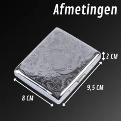 Luxe Sigaretten Doosje – RVS – Tot 20 Stuks – Sigarettenhouder – Sigaretten Box – Sigaretten Opberg Doosje – 8CM X 9,5CM X 2CM -KitchenAids Winkel 1200x1200 441