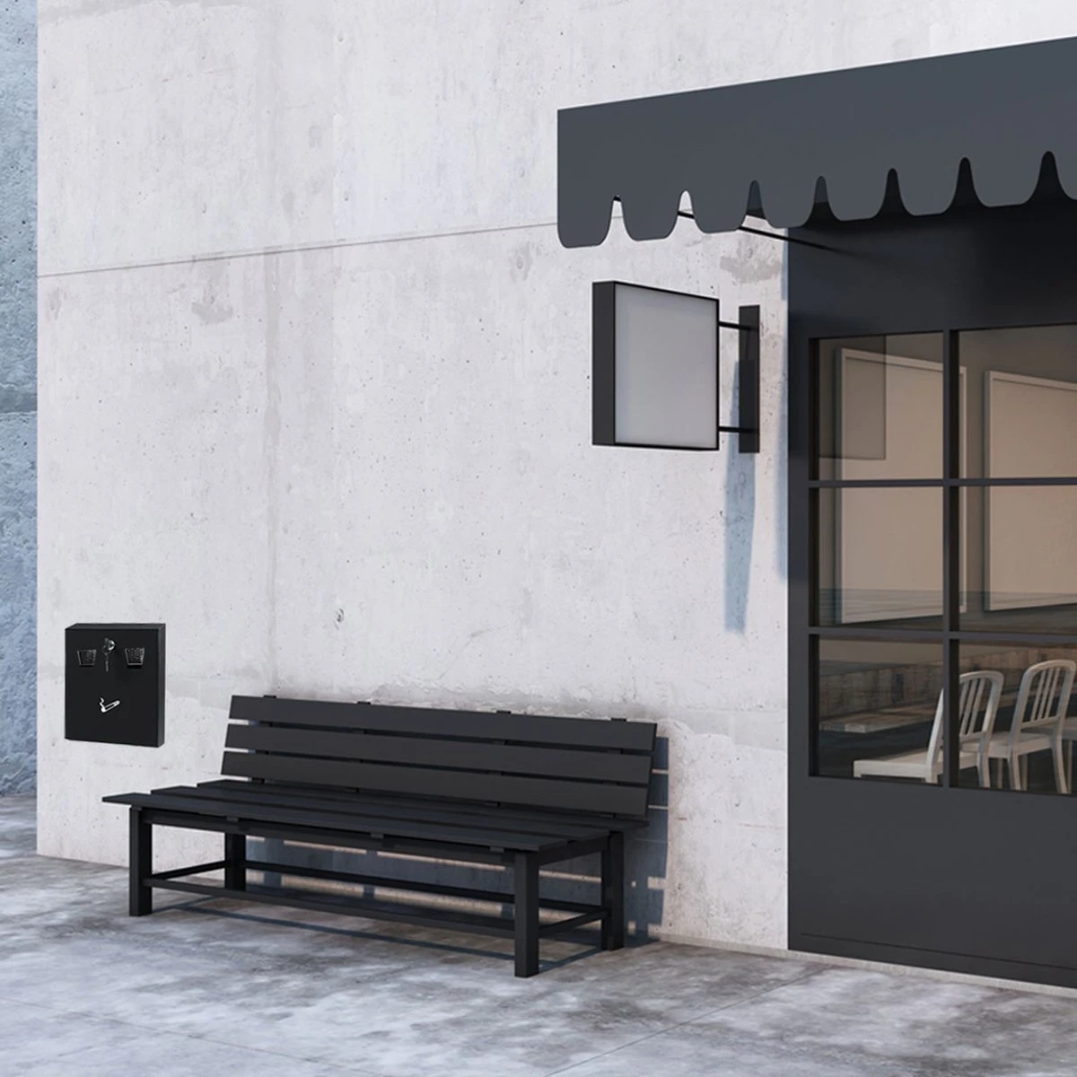 BRASQ Asbak Wandasbak Zwart AT100 8 BRASQ Asbak Wandasbak Zwart AT100 - Afbeelding 6