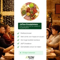 JoFlow Draaiplateau Of Borrelplank - Draaischijf – Draaischotel – 360 Graden Roterend Serveerbord, Hapjesplank, Van Bamboe Hout – Roterende Plaat – ⌀ 35CM 13 JoFlow Draaiplateau Of Borrelplank - Draaischijf – Draaischotel – 360 Graden Roterend Serveerbord, Hapjesplank, Van Bamboe Hout – Roterende Plaat – ⌀ 35CM -KitchenAids Winkel 1200x1200 503