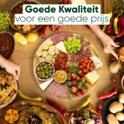 JoFlow Draaiplateau Of Borrelplank - Draaischijf – Draaischotel – 360 Graden Roterend Serveerbord, Hapjesplank, Van Bamboe Hout – Roterende Plaat – ⌀ 35CM 15 JoFlow Draaiplateau Of Borrelplank - Draaischijf – Draaischotel – 360 Graden Roterend Serveerbord, Hapjesplank, Van Bamboe Hout – Roterende Plaat – ⌀ 35CM -KitchenAids Winkel 1200x1200 505